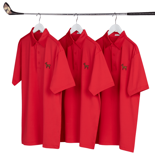 The Original Goat Golf Polo - Sunday Red - Goat Golf Apparel - Premium Golf Products