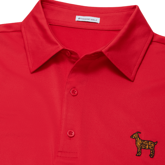 The Original Goat Golf Polo - Sunday Red - Goat Golf Apparel - Premium Golf Products