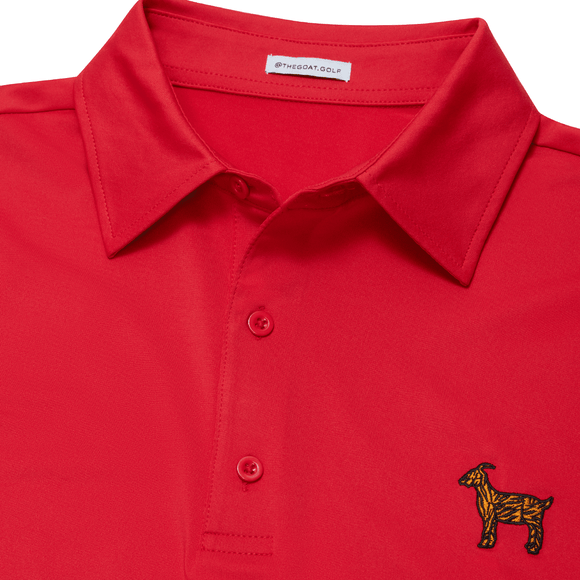 The Original Goat Golf Polo - Sunday Red - Goat Golf Apparel - Premium Golf Products