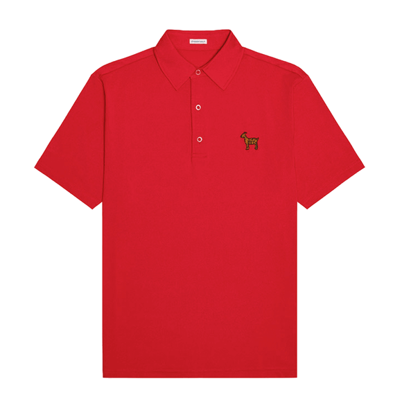 The Original Goat Golf Polo - Sunday Red - Goat Golf Apparel - Premium Golf Products
